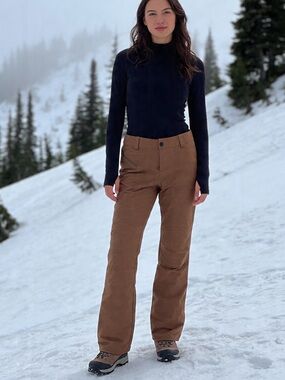 Volcom Women's Brown Wide-Leg Gore Tex Snow Pants